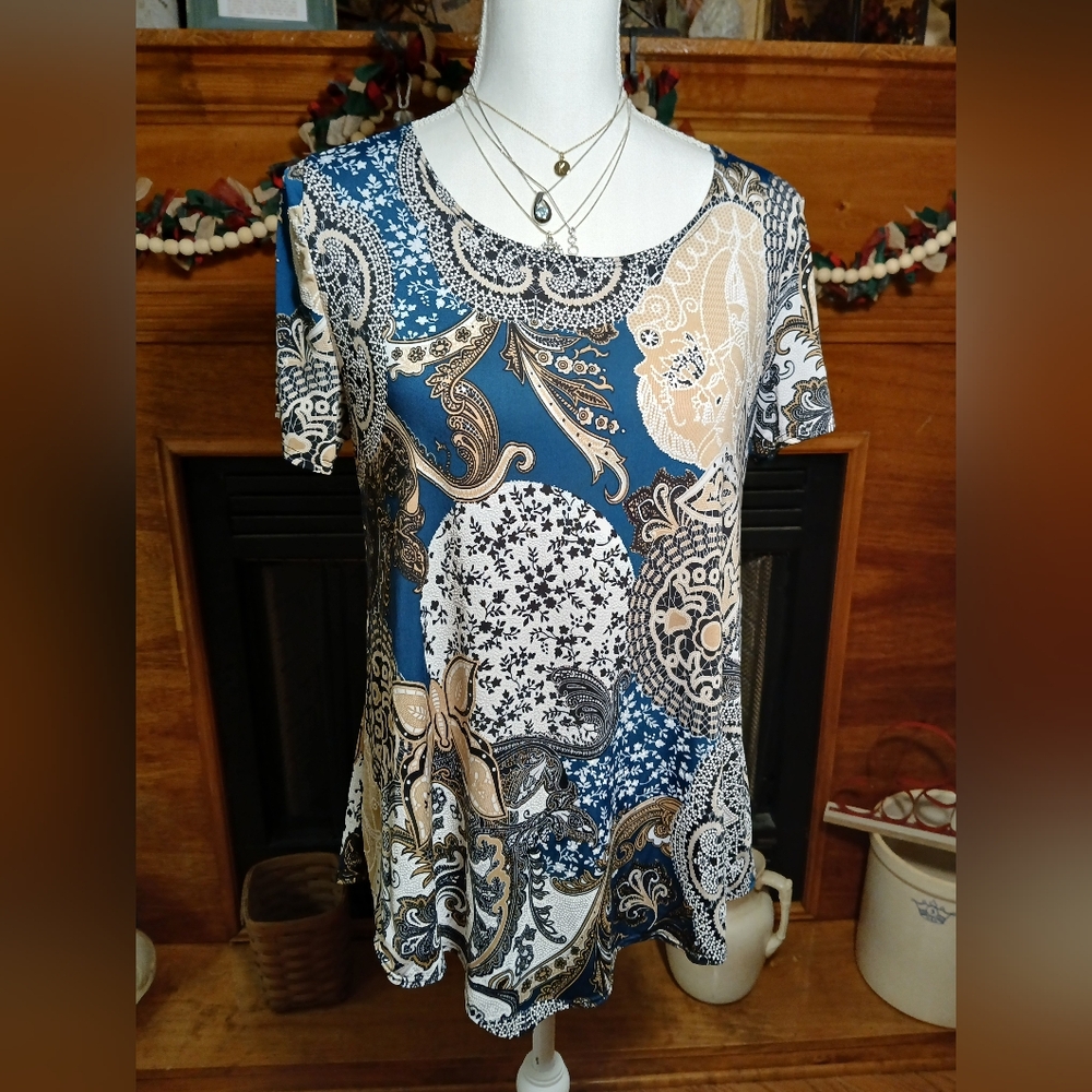 Exclusive One Lady's Short Sleeved Textured Jersey T-Shirt